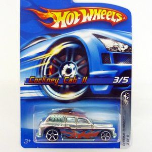 Hot Wheels Cockney Cab II #068 Chrome Burnerz 3 of 5 Chrome Die-Cast Car 2006